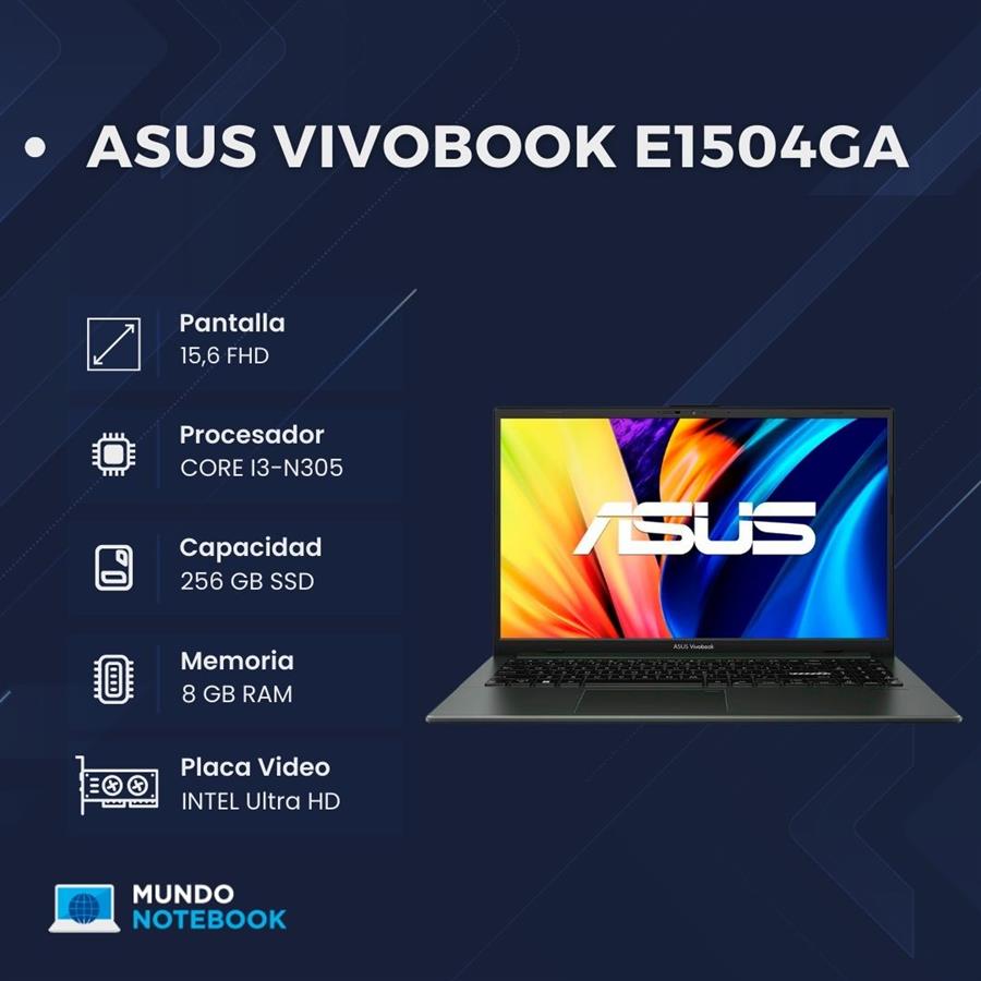 ASUS Vivobook E1504 Intel Core i3 N305 8GB RAM 256GB SSD