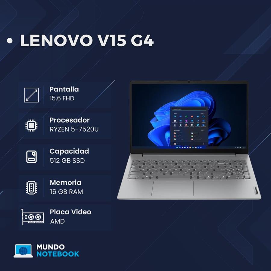 LENOVO V15 G4 RYZEN 5-7520U memoria 16 gb