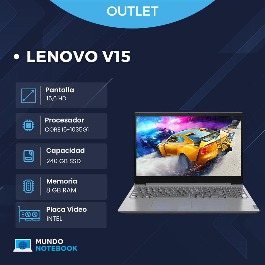 Lenovo V15 Intel Core i5-1035G1 8GB RAM 240GB SSD Pantalla 15,6" HD