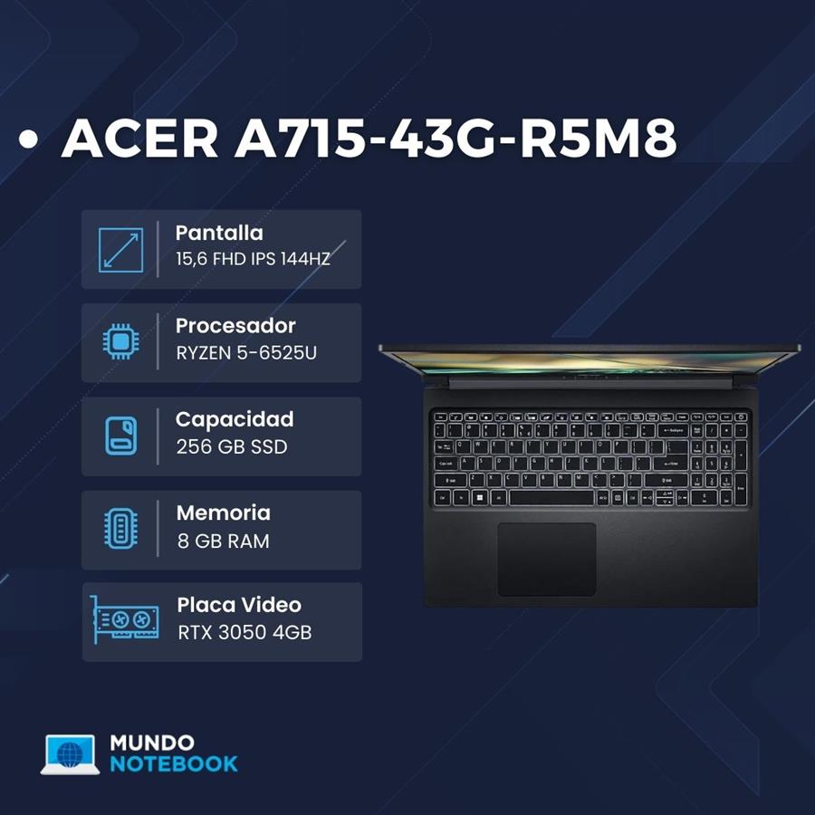 Acer A715-43G-R5M8 Gamer / diseño