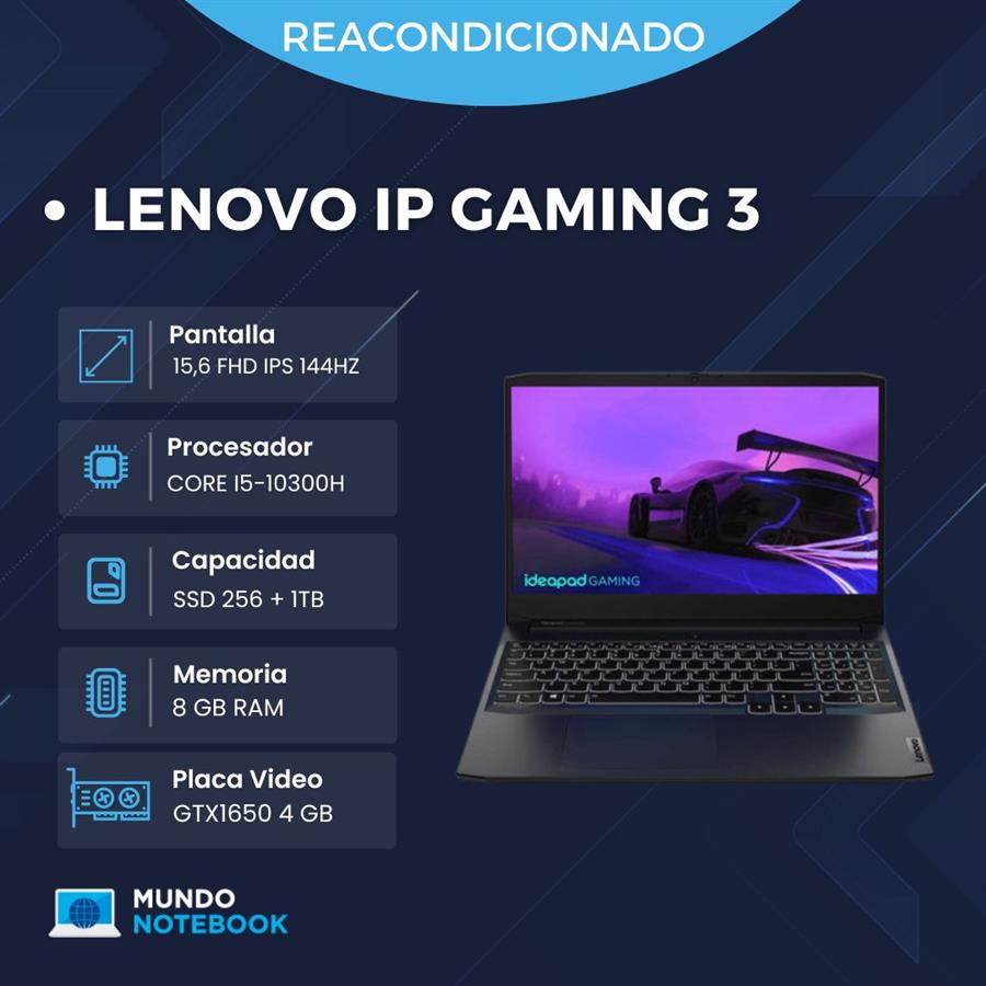 LENOVO IP GAMING 3 Intel core i5 gtx1650