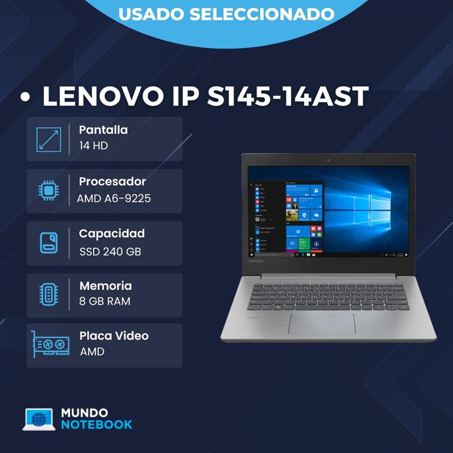 LENOVO IP S145-14AST Amd a6 usado en caja impecable