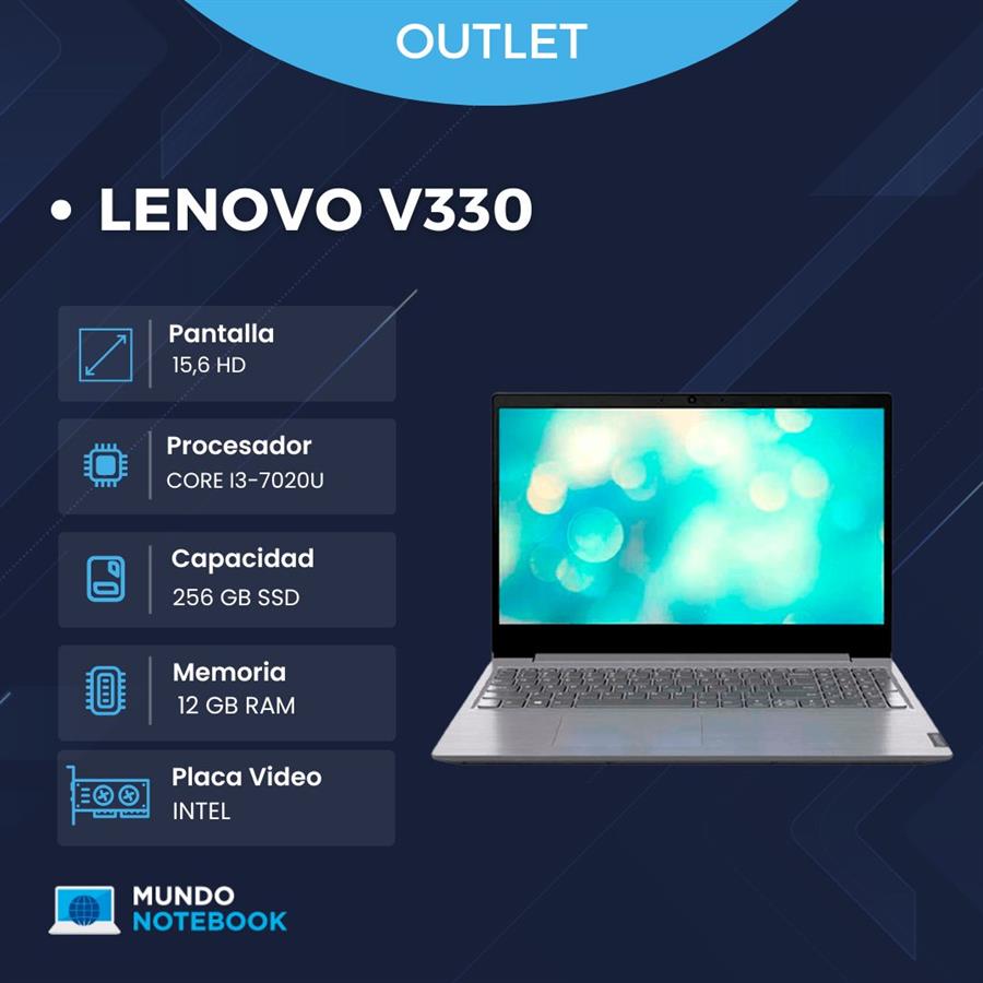 Lenovo V330-15IKB Intel Core i3-7020U 12GB RAM 256GB SSD M.2 Pantalla 15,6" HD