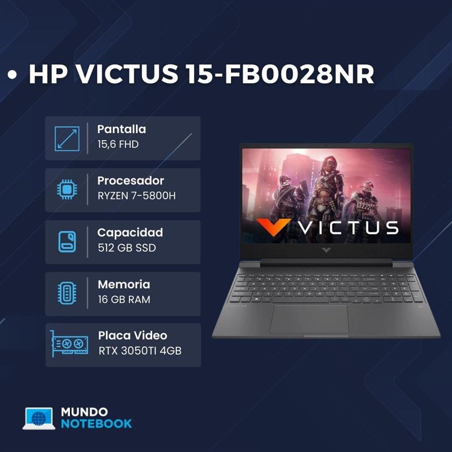 HP VICTUS 15-FB0028NR Ryzen7-5800h